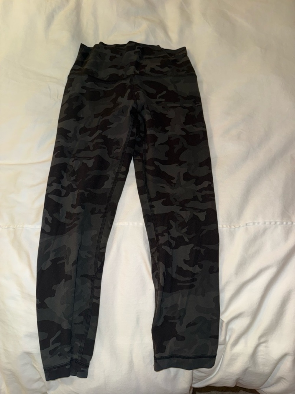 lululemon athletica Black and Dark Gray Camo Leggings